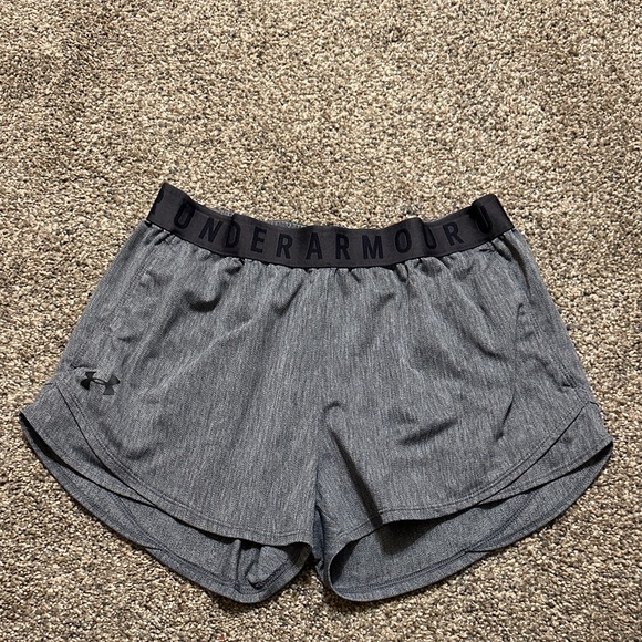 Under Armour Pants - Under Armour Women's Heathered Gray Athletic Shorts